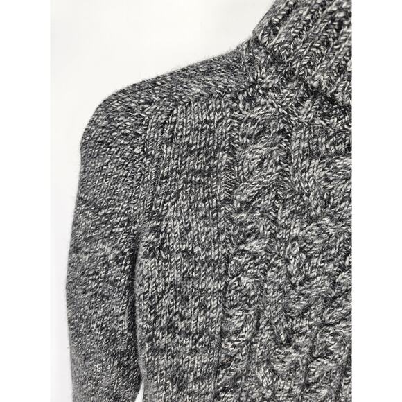 Express Womens Sz L Wool Angora Cashmere Blend Turtleneck Sweater Gray - Picture 2 of 4